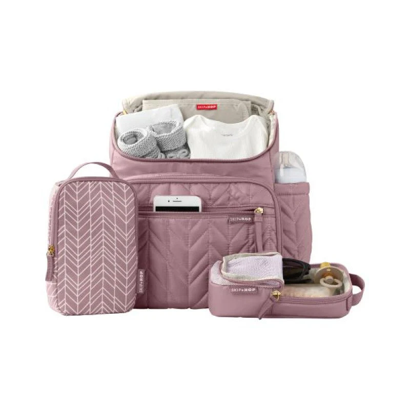 Mauve Forma Nappy Bag Backpack - Image 8