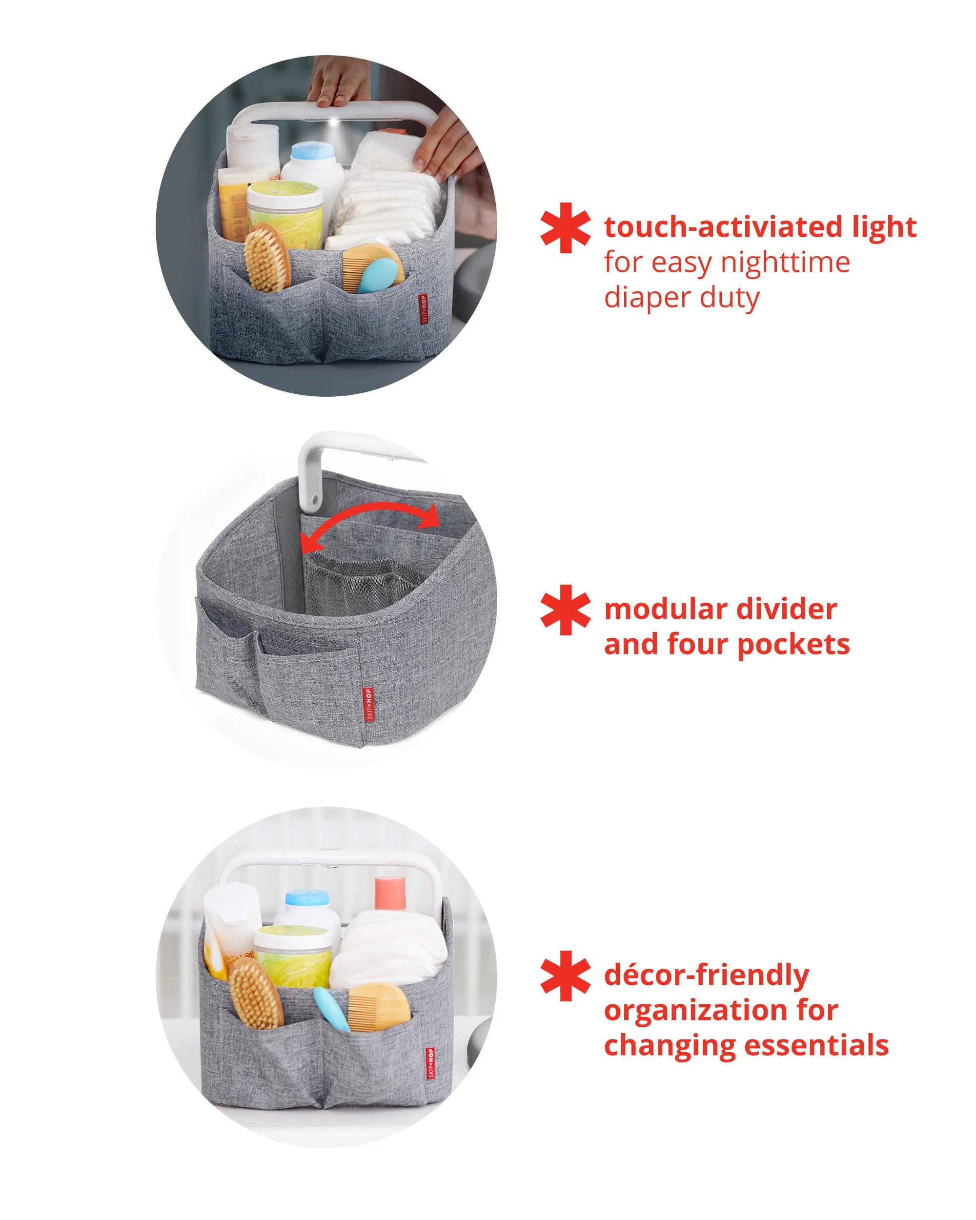 Oat Light Up Nappy Caddy - Image 5