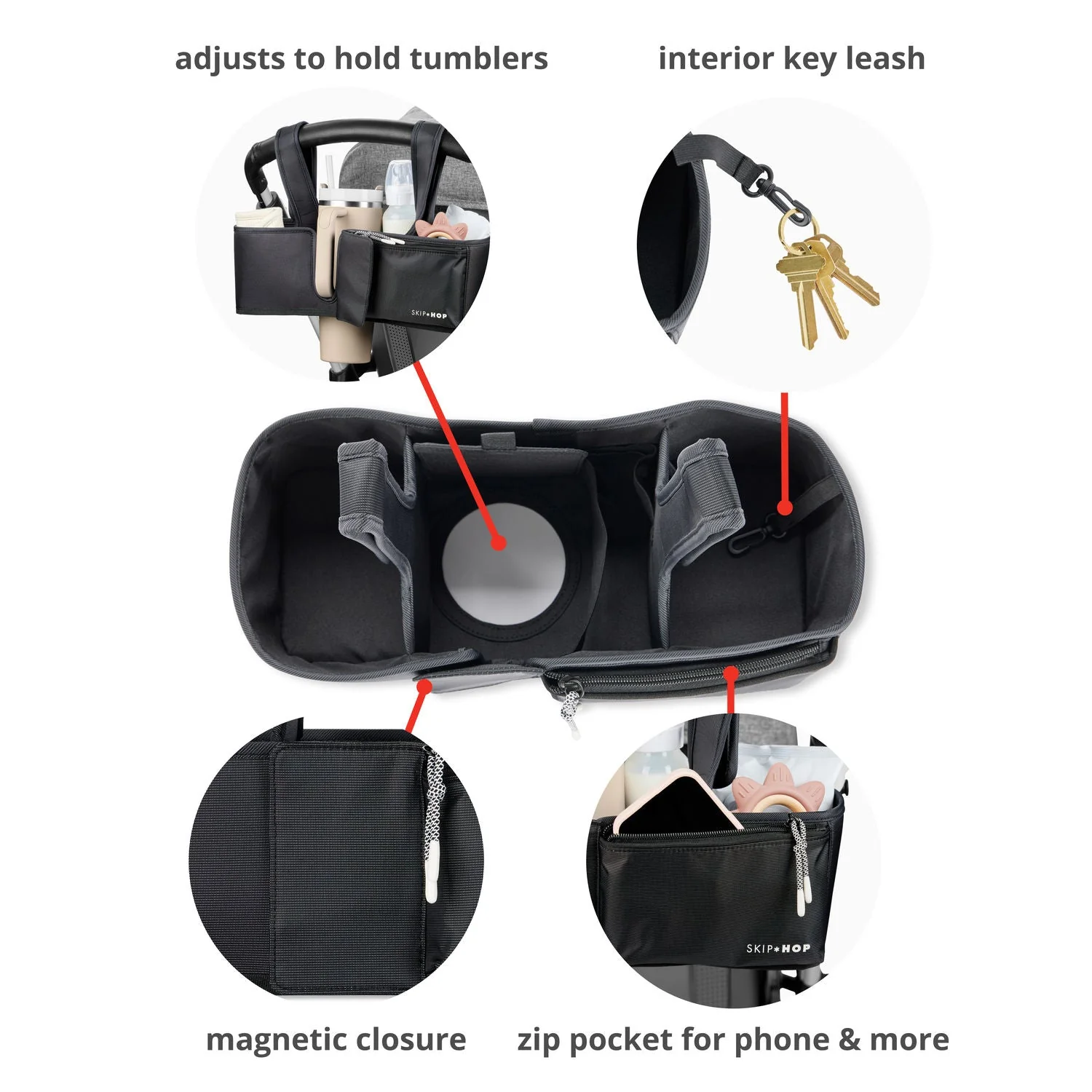 Black Ultimate Stroller Organiser - Image 15