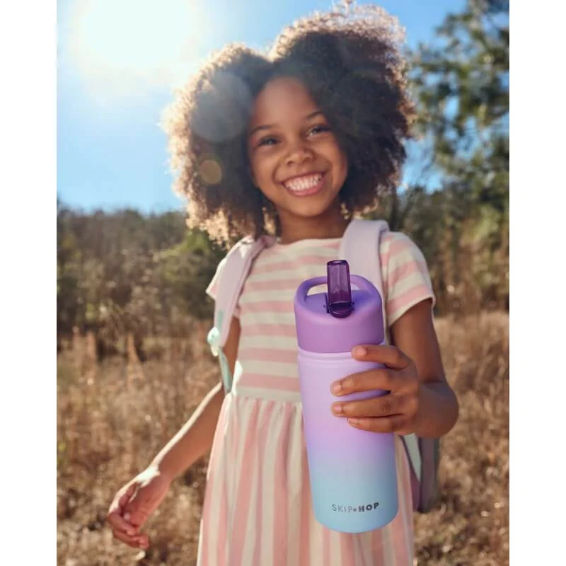 Ombre Purple Wander Stainless Steel Water Bottle - Image 3