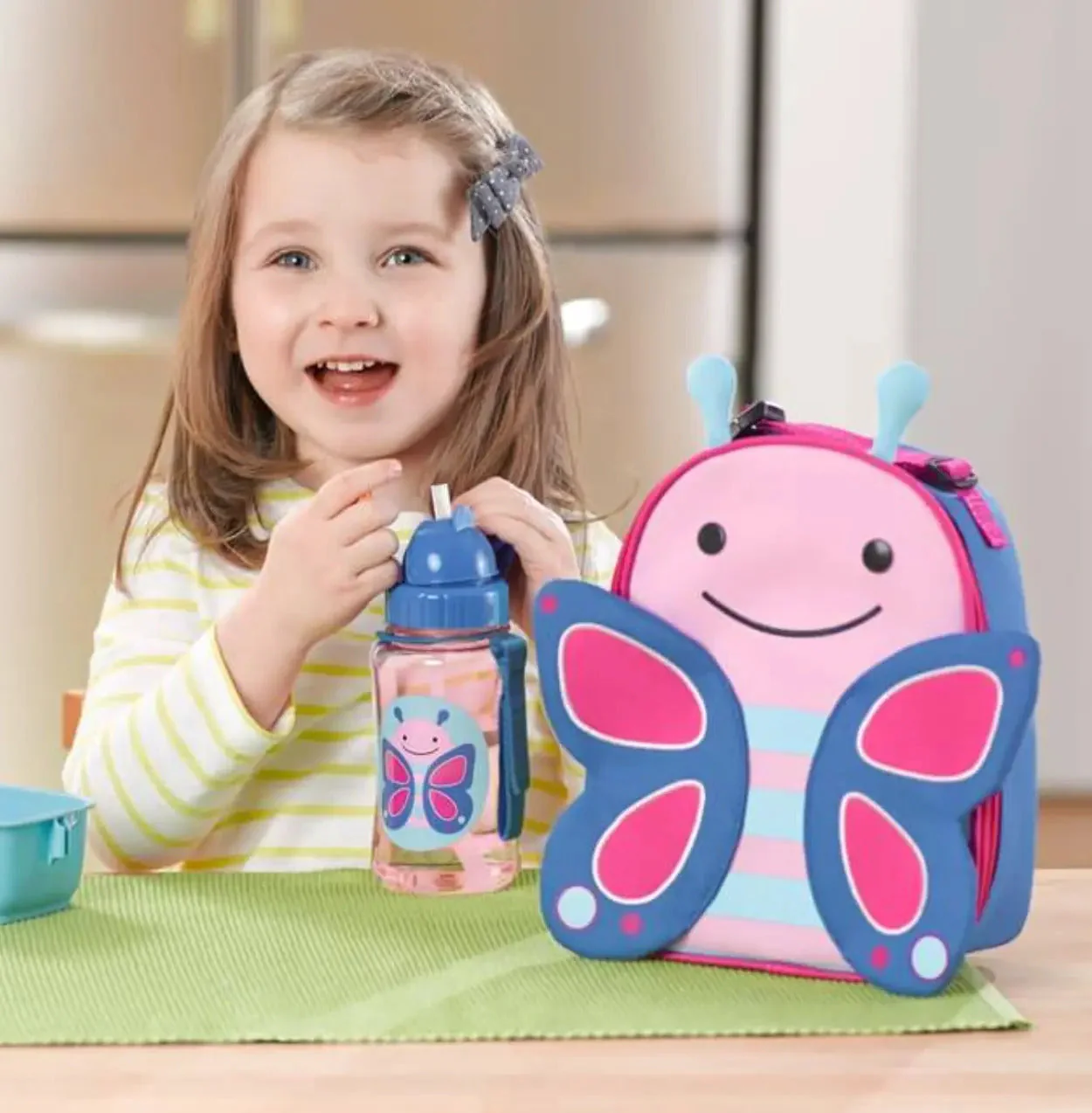 Zoo PP Straw Bottle - Butterfly - Image 4