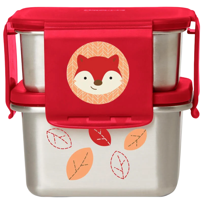 Skip Hop Zoo Stainless Steel Lunch Kit - Fox