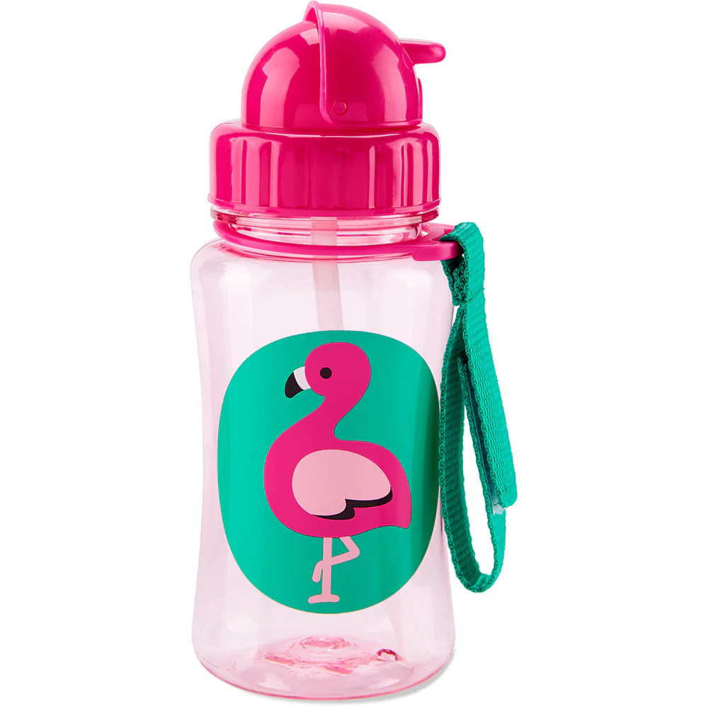 Zoo Straw Bottle - Flamingo