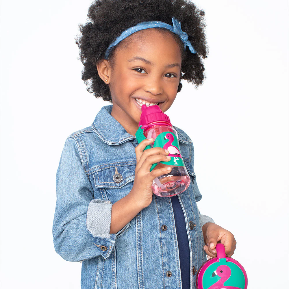 Zoo Straw Bottle - Flamingo - Image 2